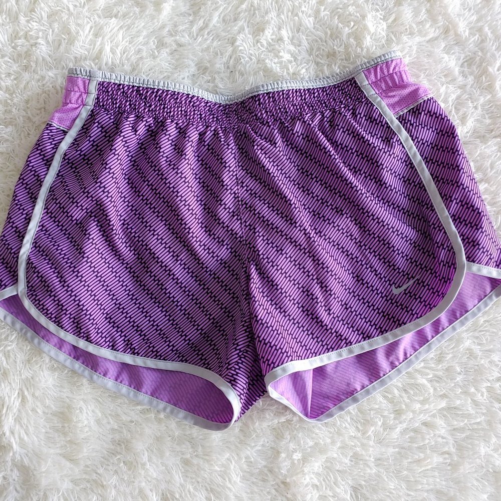 Nike Dri-Fit Tempo Running Shorts Purple Grey S